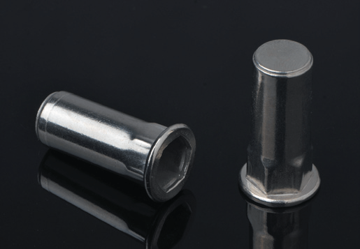 Têtes plate en acier inoxydable intérieur-hex rivet noix de rivet