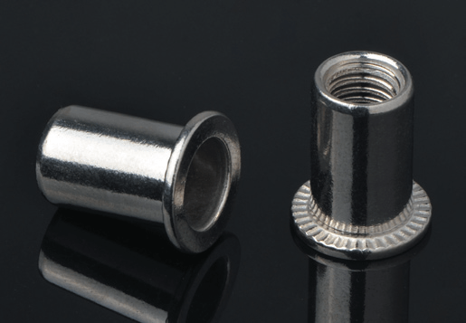 Acier inoxydable tête plate ronde rond du corps pain rivet noix ouverte